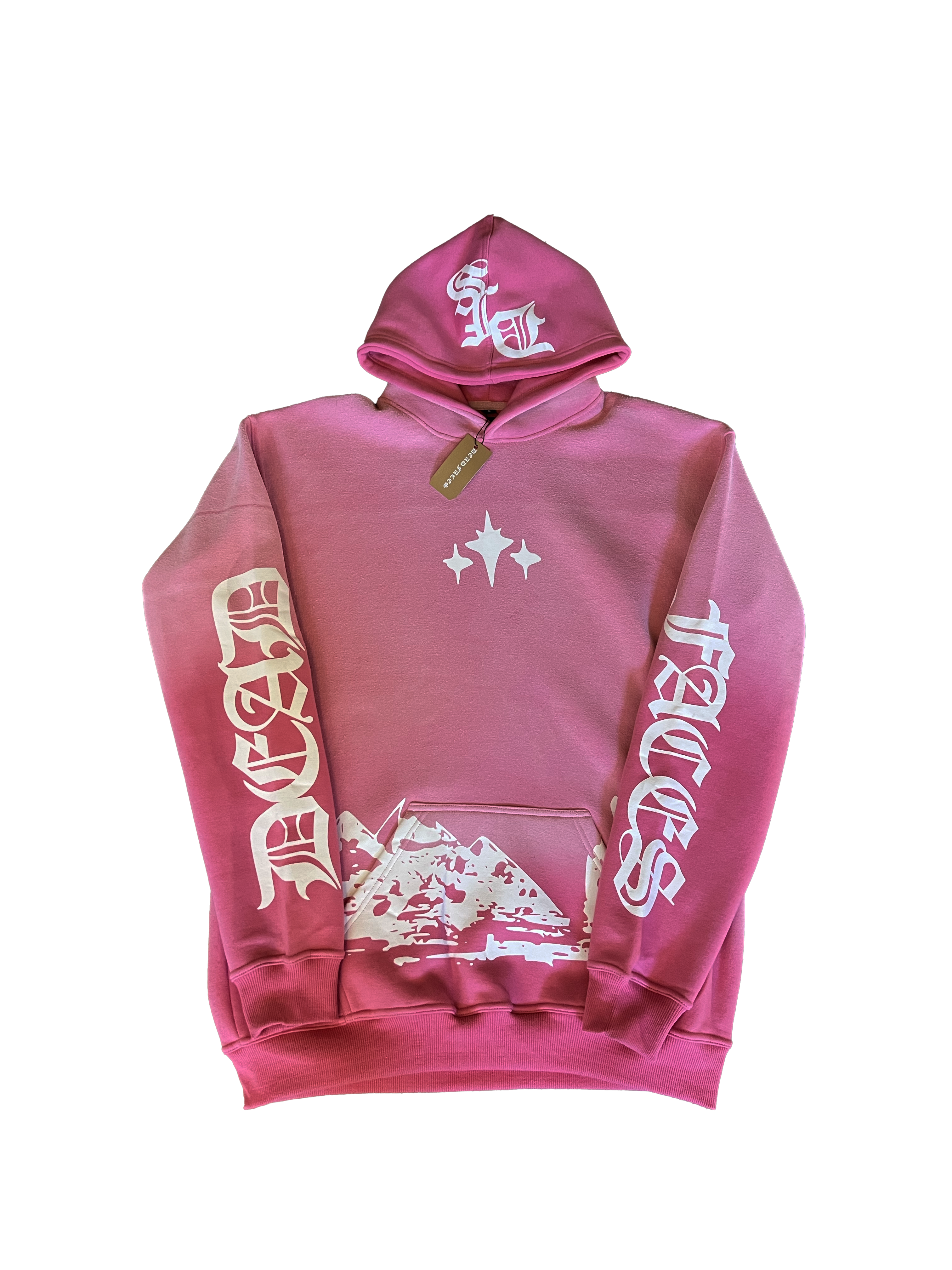 DEADFACES LIGHTWEIGHT FLEECE HOODIE [PINK]
