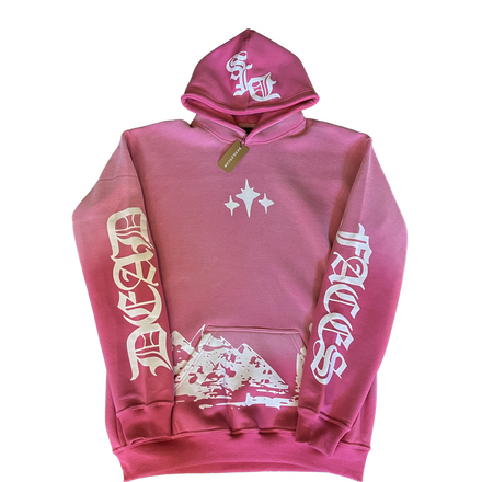 DEADFACES LIGHTWEIGHT FLEECE HOODIE [PINK]