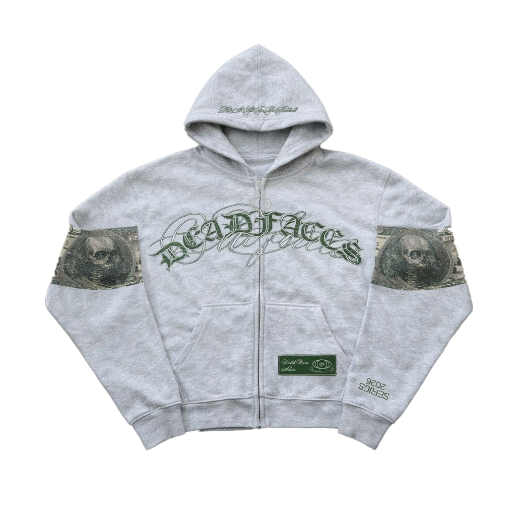"WORTH MORE ALIVE" ZIP-UP JAKCET [HEATHER GRAY]