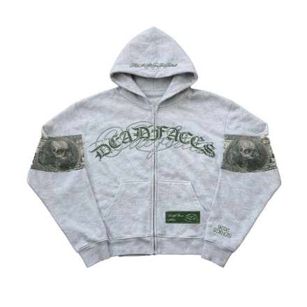 "WORTH MORE ALIVE" ZIP-UP JAKCET [HEATHER GRAY]